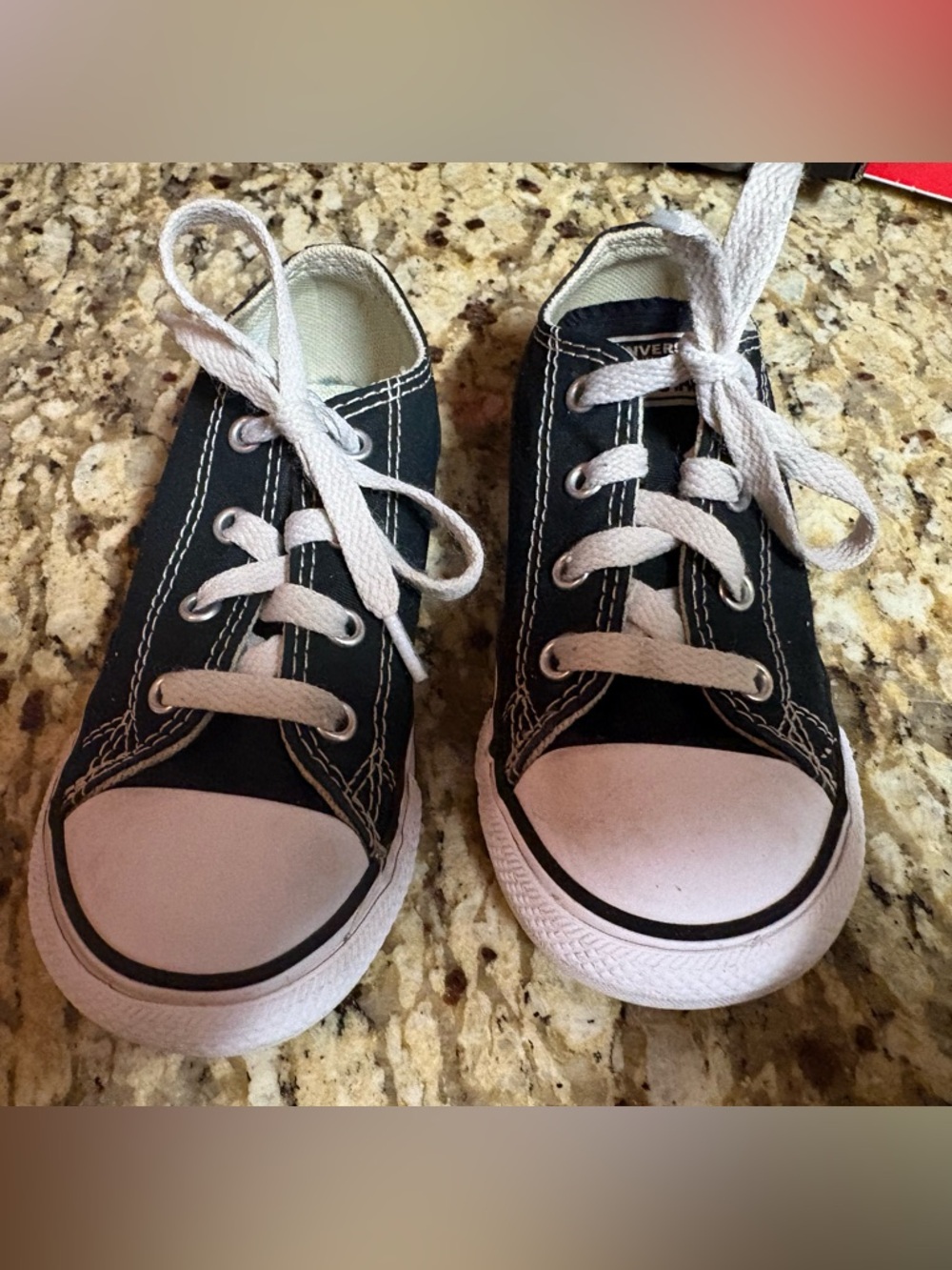 Converse Kids Black and White Low-Top Sneakers